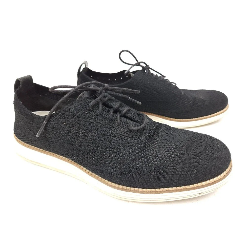 Cole Haan C27959 Grand OS Wingtip Men’s Size 8 M Oxfords Black Stitchlite